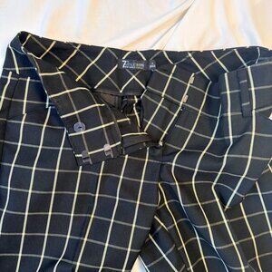 NY&Co 7th Avenue Suiting Collection Pants–Size 4 – Black/Yellow windowpane grid